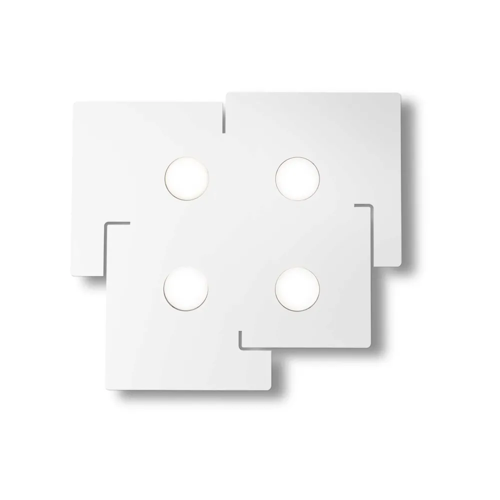Plafoniere Moderne-Ideal Lux Totem pl4 plafoniera moderna bianca