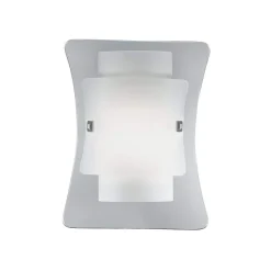 Applique Da Parete-Ideal Lux Triplo ap1 applique lampada da parete triplo vetro bianco