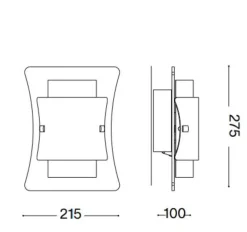 Applique Da Parete-Ideal Lux Triplo ap1 applique lampada da parete triplo vetro bianco