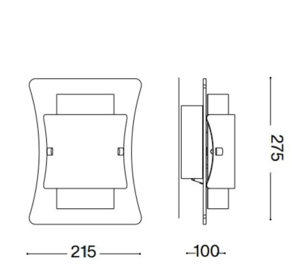 Applique Da Parete-Ideal Lux Triplo ap1 applique lampada da parete triplo vetro bianco