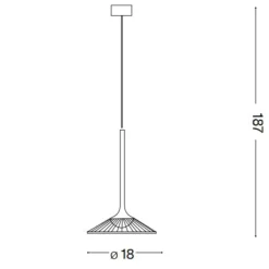 Lampade A Sospensione-Ideal Lux Tristan sp lampada a sospensione bianco led 5w 3000k