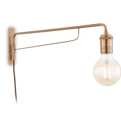 Applique Da Parete-Ideal Lux Triumph ap1 applique ottone orientabile