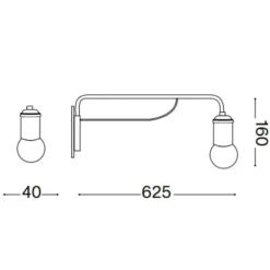 Applique Da Parete-Ideal Lux Triumph ap1 applique ottone orientabile