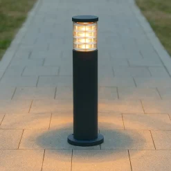 Lampioni Da Giardino-Ideal Lux Tronco pt1 h60 lampioncino antracite da giardino ip65 per esterni