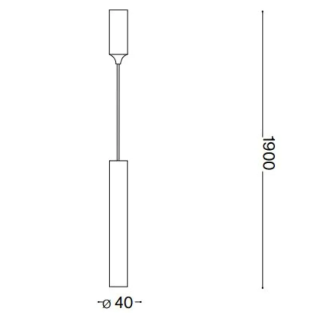 Lampade A Sospensione-Ideal Lux Tube sp d4 lampada a sospensione led 11w 3000k bianco