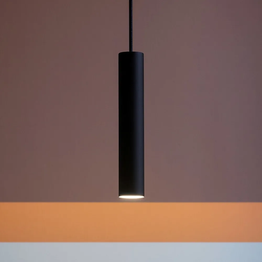 Lampade A Sospensione-Ideal Lux Tube sp d6 lampada a sospensione led 3000k nera