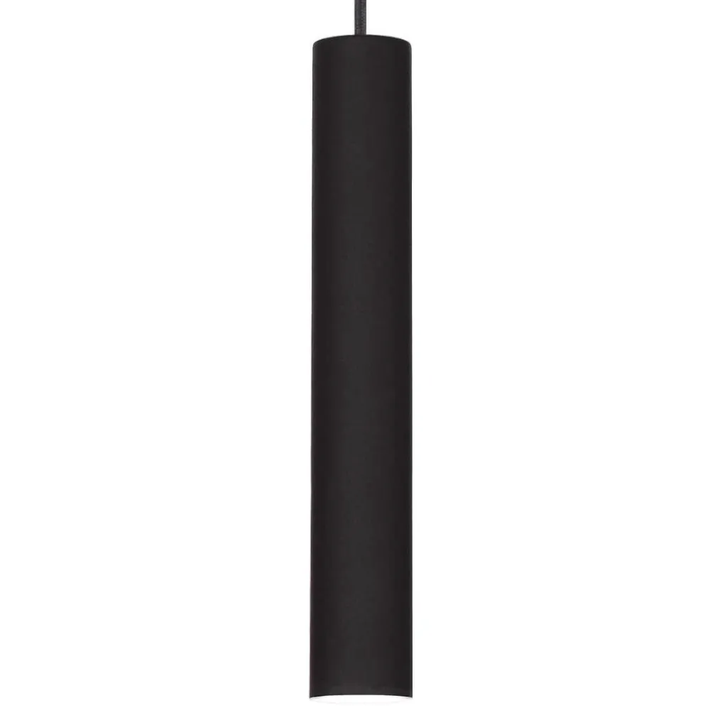 Lampade A Sospensione-Ideal Lux Tube sp d6 lampada a sospensione led 3000k nera