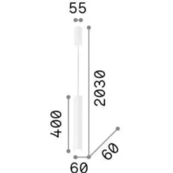 Lampade A Sospensione-Ideal Lux Tube sp d6 lampada a sospensione led 3000k nera