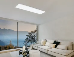 Plafoniere Moderne-Eglo Turcona plafoniera da cucina 120x30 dimmerabile smart controllo remoto app led rgb da 2700k a 6500k