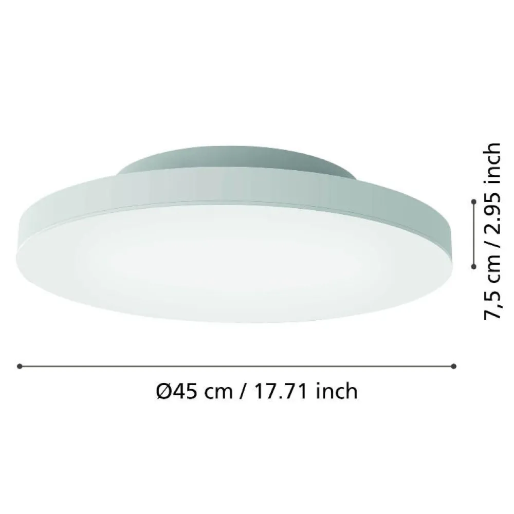 Plafoniere Moderne-Eglo Turcona plafoniera led smart rgb da 2700k a 6500k controllo remoto app