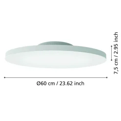 Plafoniere Moderne-Eglo Turcona z plafoniera moderna tonda led rgb da 2700k a 6500k controllo remoto app