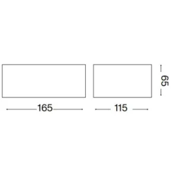 Applique Da Esterno-Ideal Lux Twin ap1 applique da esterno ip44 nero rettangolare
