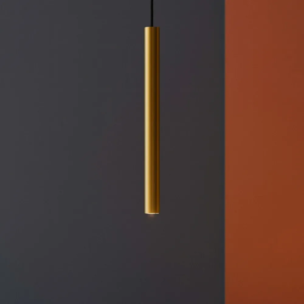 Lampade A Sospensione-Ideal Lux Ultrathin sp d040 round lampada a sospensione oro led