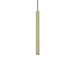 Lampade A Sospensione-Ideal Lux Ultrathin sp d040 round lampada a sospensione oro led