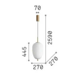 Lampade A Sospensione-Ideal Lux Umile-3 sp1 lampada a sospensione led