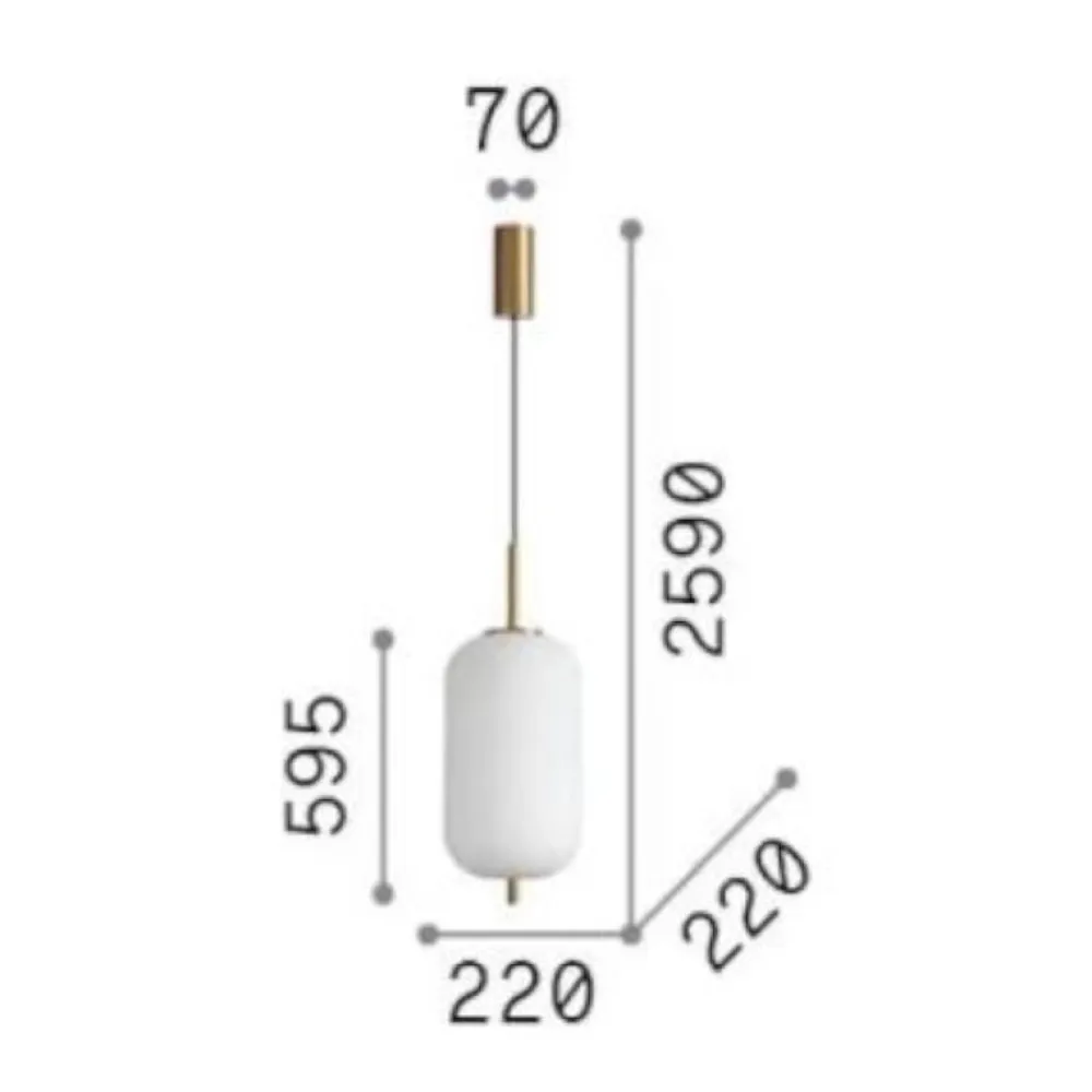 Lampade A Sospensione-Ideal Lux Umile-2 sp1 lampada a sospensione moderna vetro led 3000k