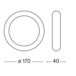 Plafoniere Moderne-Ideal Lux Universal pl d17 round 4000k plafoniera da cucina bianca