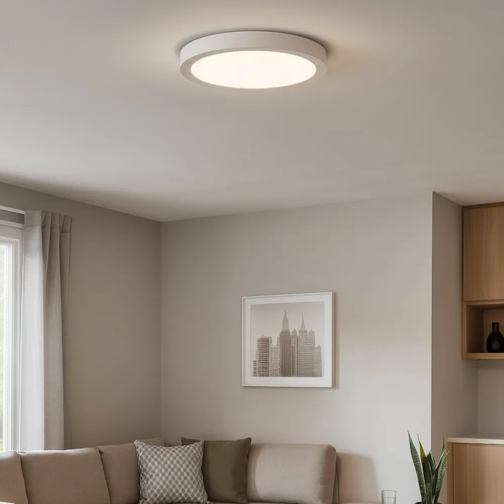 Plafoniere Moderne-Ideal Lux Universal pl d22 round 3000k plafoniera da cucina 18w bianca tonda