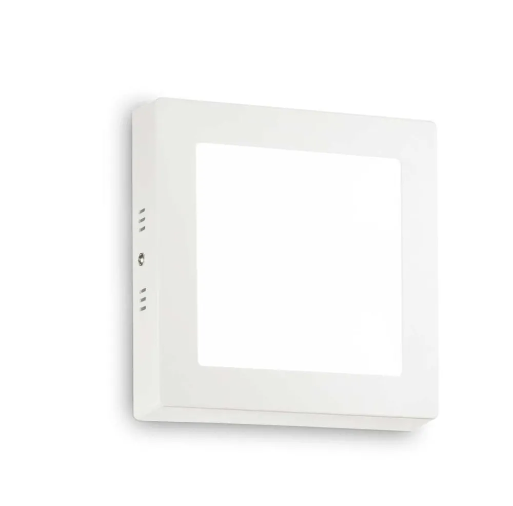 Plafoniere Moderne-Ideal Lux Universal pl d17 square plafoniera da cucina 4000k quadrata bianca