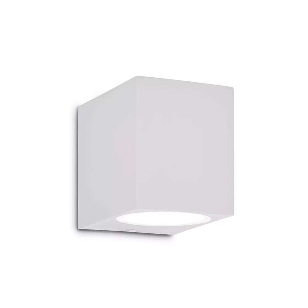 Applique Da Esterno-Ideal Lux Up ap1 applique cubo da esterno ip44 bianco monoemissione