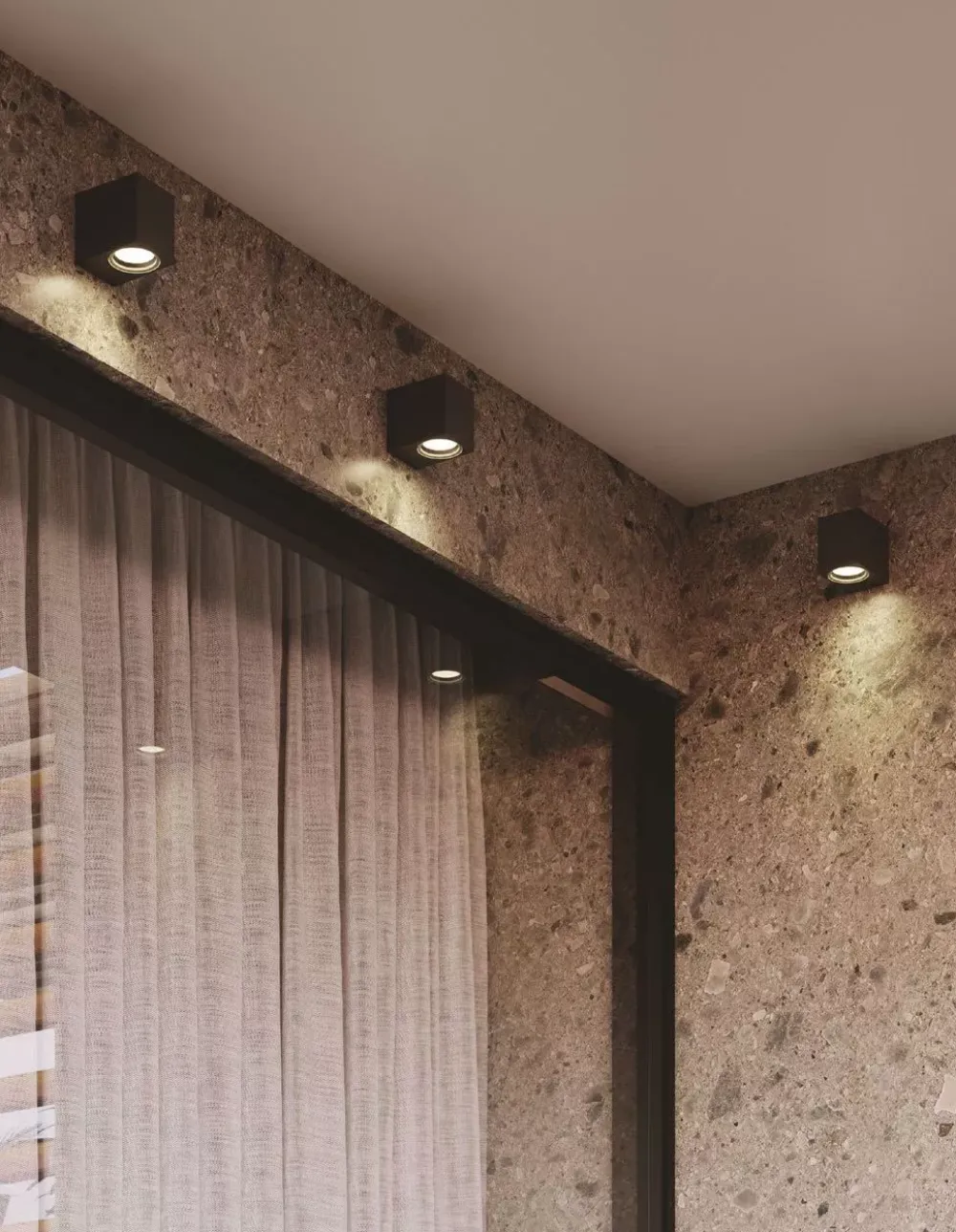 Applique Da Esterno-Ideal Lux Up ap1 applique cubo da esterno ip44 bianco monoemissione