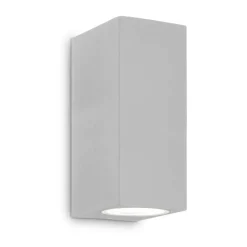 Applique Da Esterno-Ideal Lux Up ap2 applique da esterno doppio fascio luce ip44 grigio