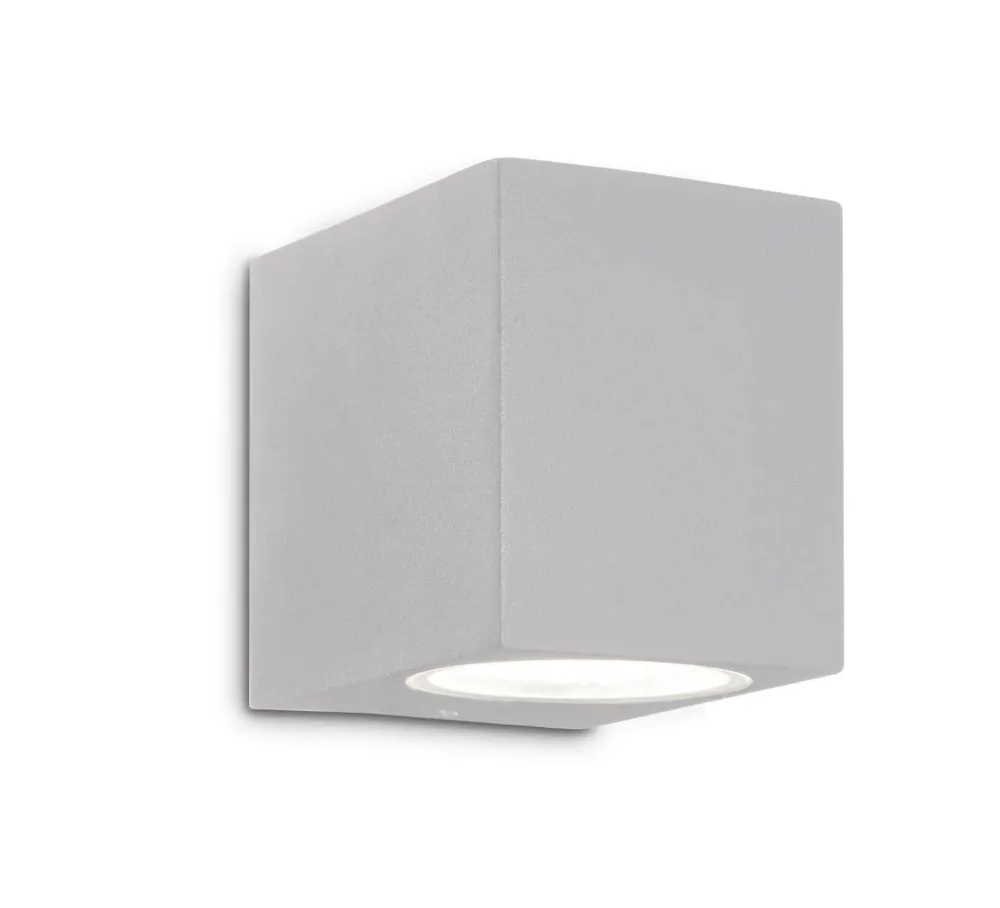 Applique Da Esterno-Ideal Lux Up ap1 applique da esterno cubo grigio ip44