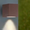 Applique Da Esterno-Ideal Lux Up ap1 applique da esterno marrone cubo corten