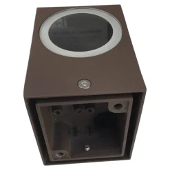 Applique Da Esterno-Ideal Lux Up ap1 applique da esterno marrone cubo corten
