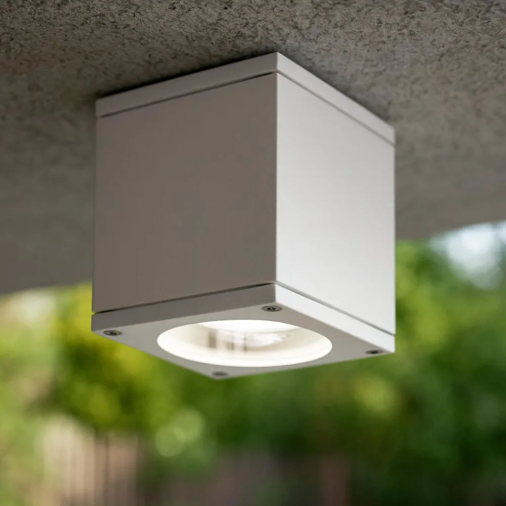 Plafoniere Da Esterno-Perenz Illuminazione Up perenz faretto per balcone esterno bianco ip65 gx53