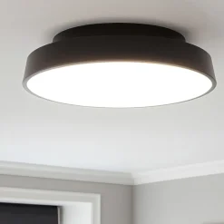 Plafoniere Moderne-IsyLuce Urban plafoniera nera led 42w dimmerabile per soggiorno