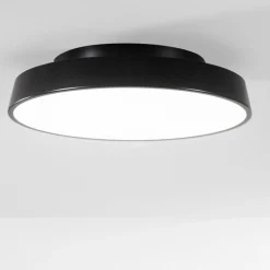 Plafoniere Moderne-IsyLuce Urban plafoniera nera led 42w dimmerabile per soggiorno