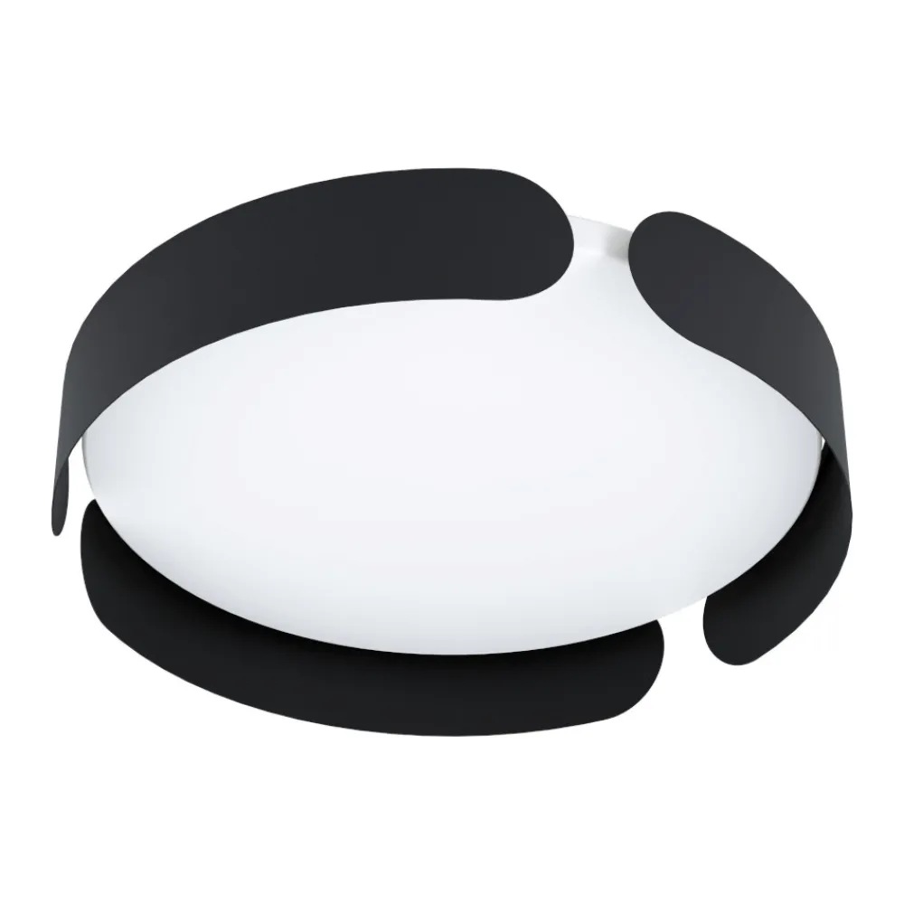 Plafoniere Moderne-Eglo Valcasotto plafoniera da cucina moderna rotonda led 24w 3000k
