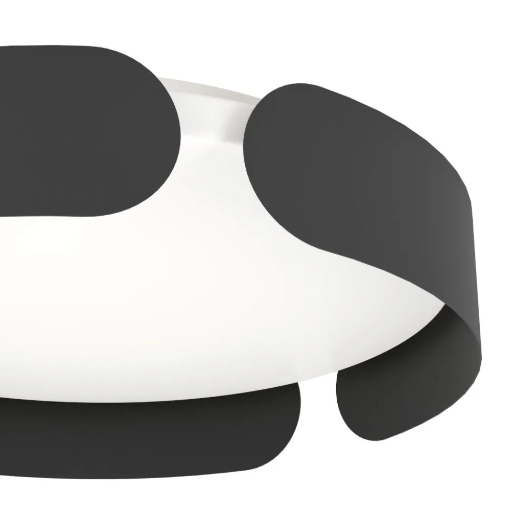 Plafoniere Moderne-Eglo Valcasotto plafoniera da cucina moderna rotonda led 24w 3000k