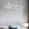 Lampadario Camera Da Letto-Eglo Varrazo lampadario anelli di cristallo per stanza da letto