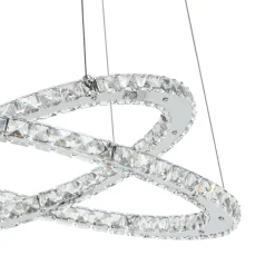 Lampadario Camera Da Letto-Eglo Varrazo lampadario anelli di cristallo per stanza da letto