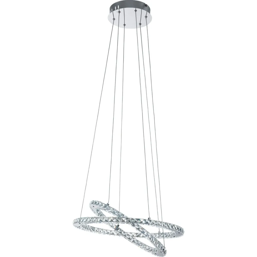 Lampadario Camera Da Letto-Eglo Varrazo lampadario anelli di cristallo per stanza da letto