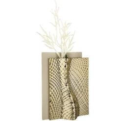 Soprammobili Moderni-Bongelli Preziosi Vaso design soprammobile nocciola h30cm oro