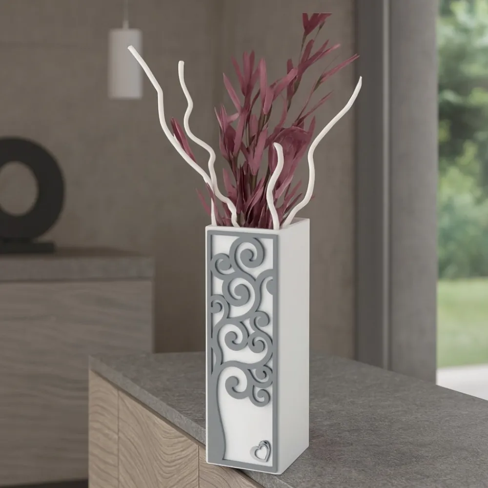 Soprammobili Moderni-Bongelli Preziosi Vaso moderno albero della vita grigio