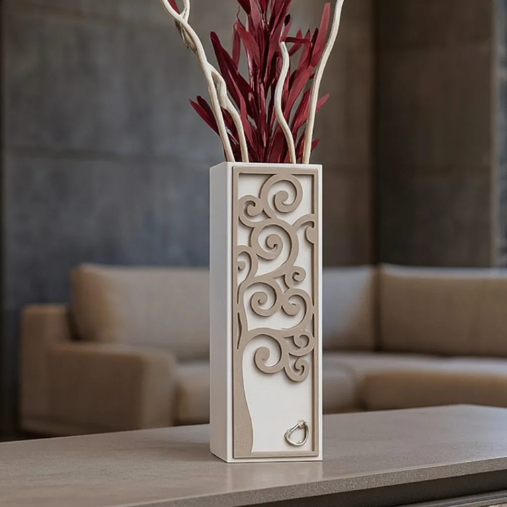 Soprammobili Moderni-Bongelli Preziosi Vaso moderno albero della vita nocciola