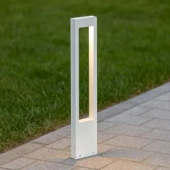 Lampioni Da Giardino-Ideal Lux Vega pt1 lampione moderno da giardino bianco