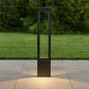 Lampioni Da Giardino-Ideal Lux Vega pt1 lampione nero per esterno