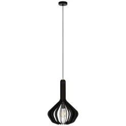 Lampade A Sospensione-Eglo Velasco lampada a sospensione per cucina in legno colore nero