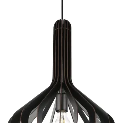 Lampade A Sospensione-Eglo Velasco lampada a sospensione per cucina in legno colore nero