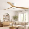 Ventilatori Da Soffitto-Selezionato da Mazzolaluce Venatilatore da soffitto smart wifi bianco e acero 13-17mq motore silenzioso