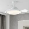 Ventilatori Da Soffitto-Selezionato da Mazzolaluce Ventilatore a lampadario bianco con pale motorizzate retrattili