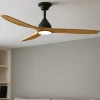 Ventilatori Da Soffitto-Selezionato da Mazzolaluce Ventilatore a lampadario nero con luce 28mq pale di legno