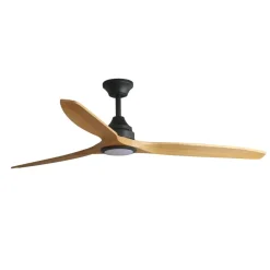 Ventilatori Da Soffitto-Selezionato da Mazzolaluce Ventilatore a lampadario nero con luce 28mq pale di legno