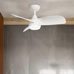 Ventilatori Da Soffitto-Selezionato da Mazzolaluce Ventilatore a pale bianco con luce da soffitto 13mq con telecomando