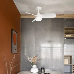 Ventilatori Da Soffitto-Selezionato da Mazzolaluce Ventilatore a pale bianco con luce da soffitto 13mq con telecomando